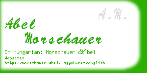 abel morschauer business card